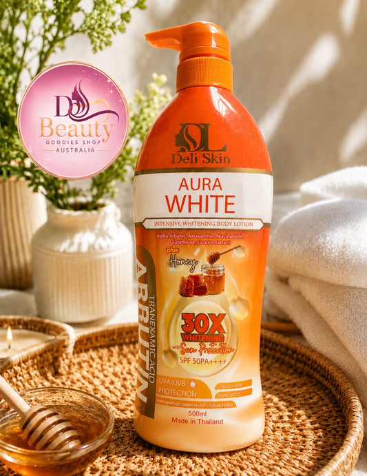 DELI SKIN Aura White Intensive Whitening Body Lotion – Honey Variant  | 500ml