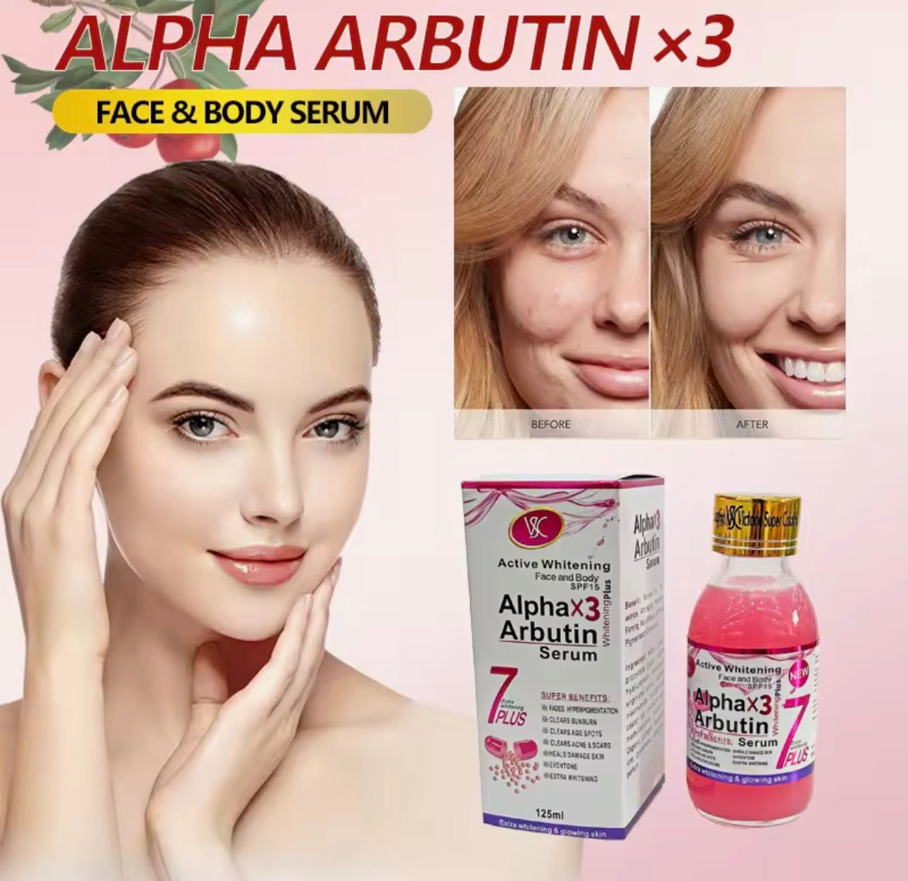 Alpha X3 Arbutin Whitening Serum SPF15 | 125ml | 7PLUS