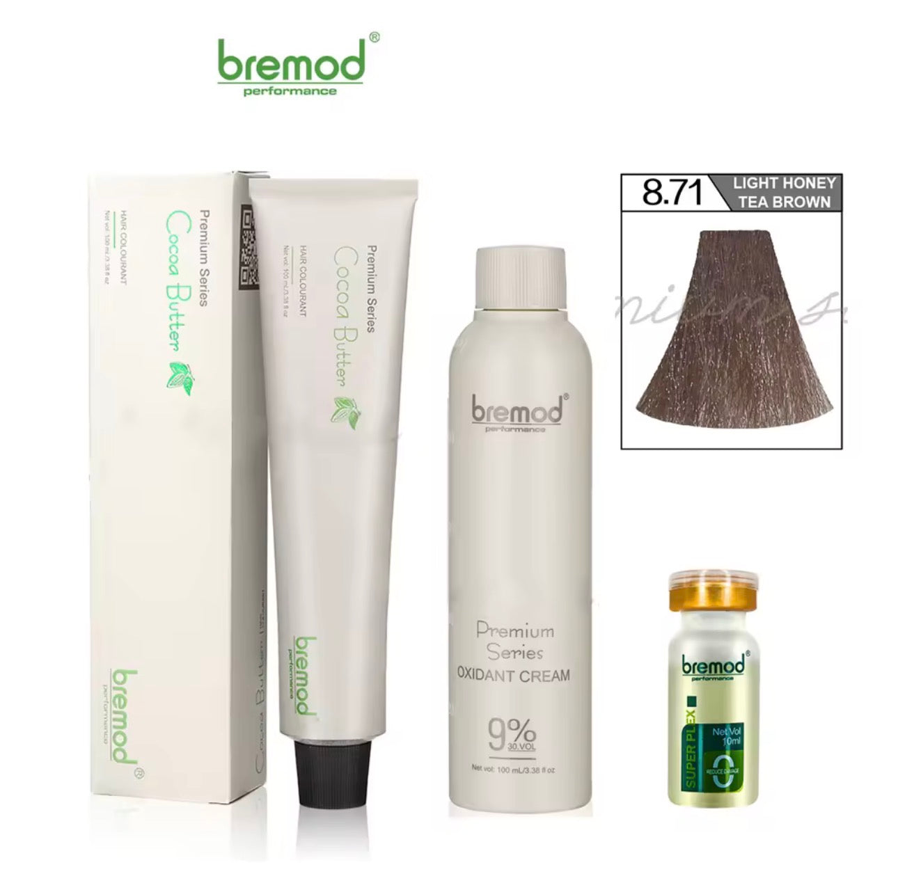 Bremod Premium Hair Dye Cocoa Butter with Oxi & Super Plex | 100ml
