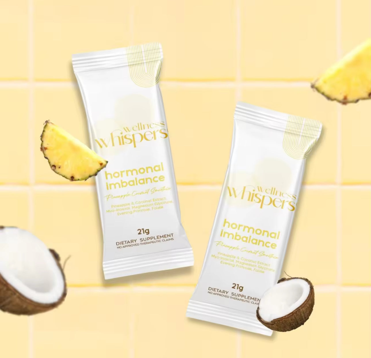 Wellness Whispers Hormonal Imbalance Pineapple Coconut Smoothie | 21gx10sachets