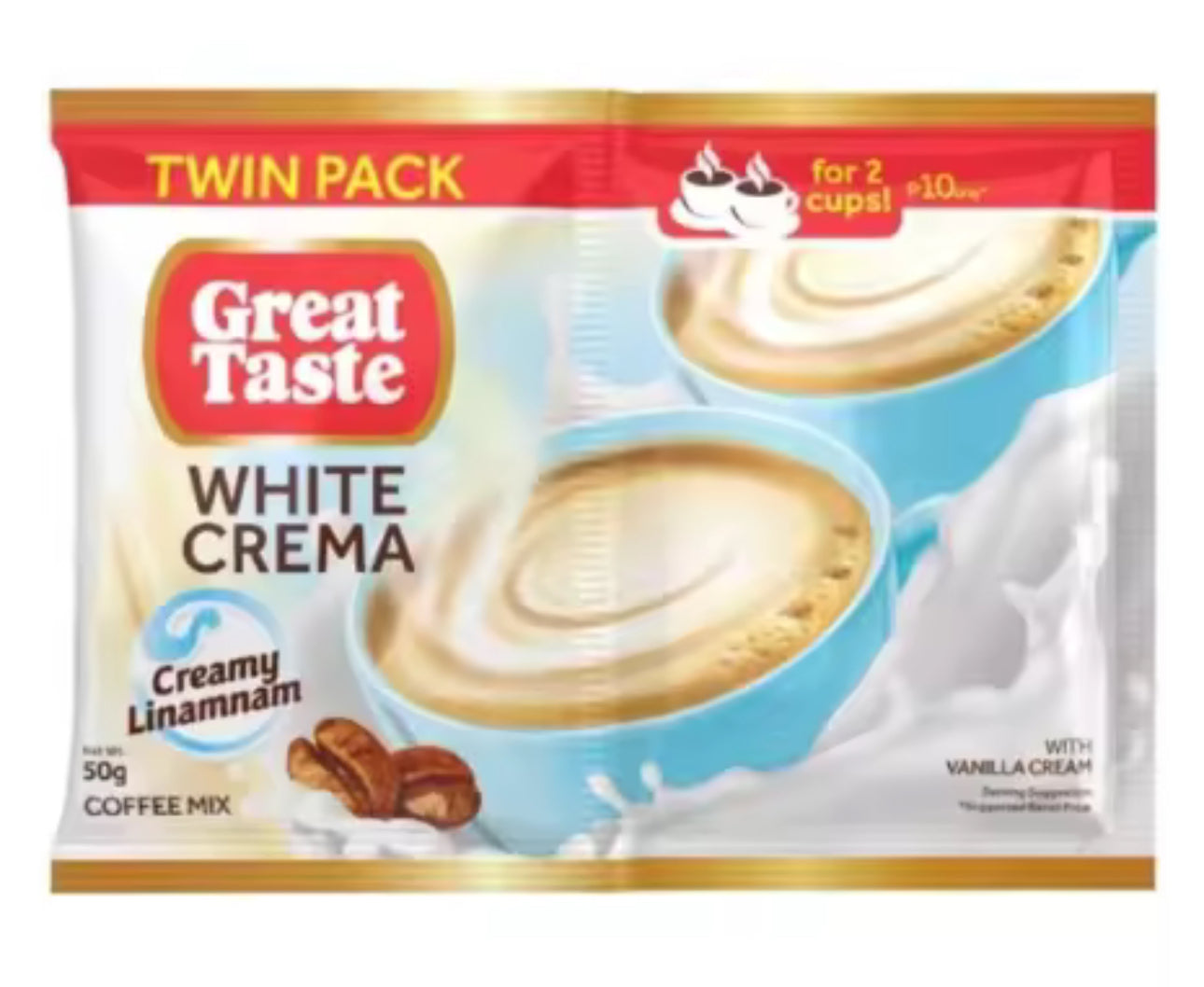 Great Taste White Crema (1pc twin pack) 50g