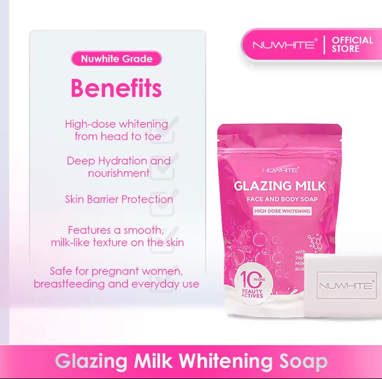 NUWHITE Glazing Milk Soap | 135g