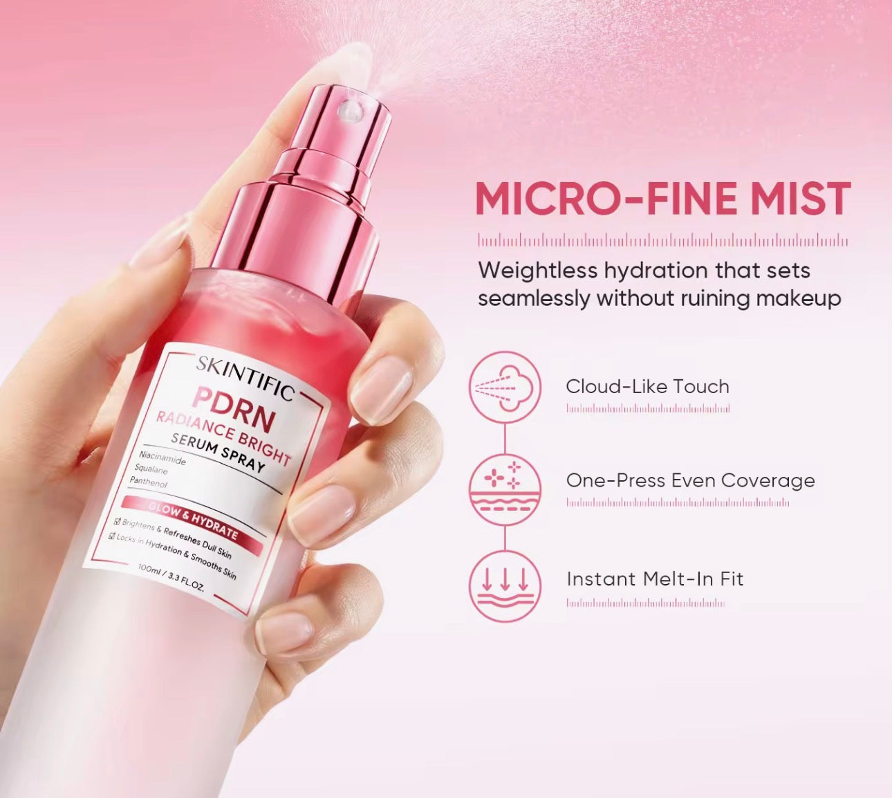 SKINTIFIC PDRN Radiance Bright Serum Spray | 100ml