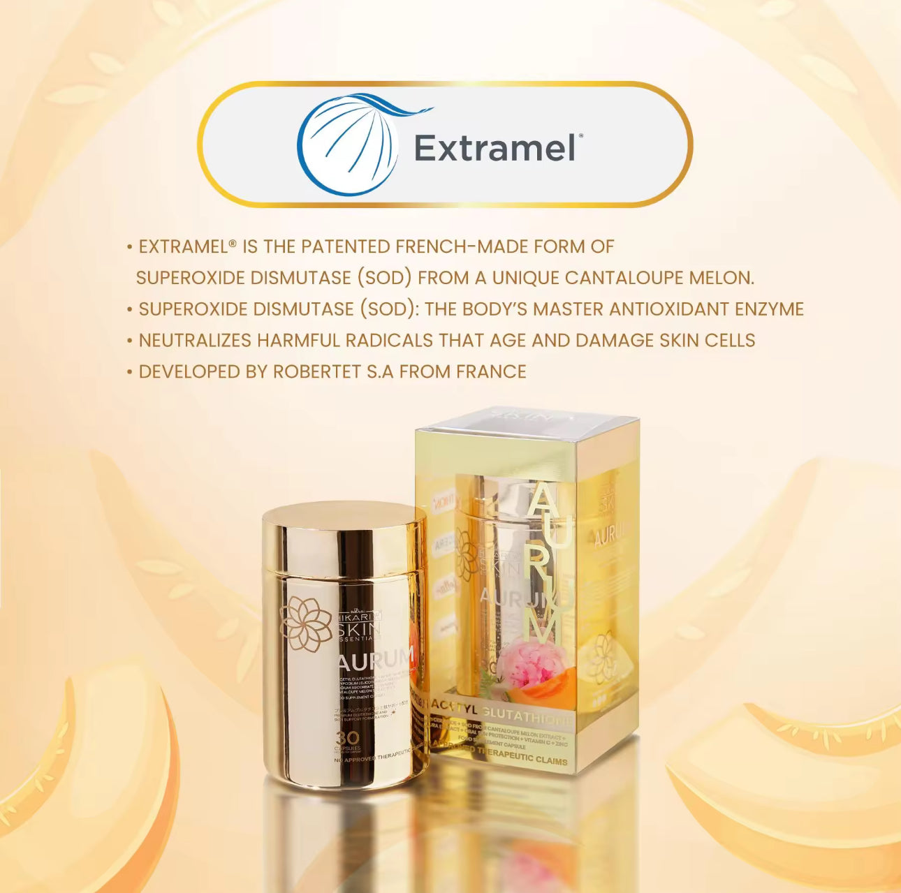 Hikari Aurum S-Acetyl Glutathione Whitening Capsule | 30 Capsules