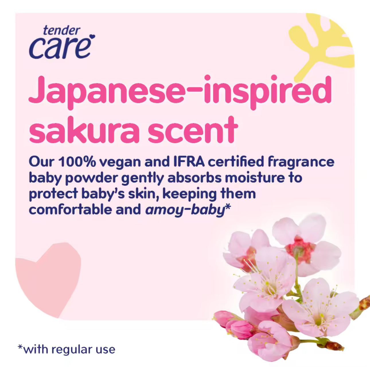 Tender Care Hypoallergenic Baby Powder – Sakura | 200g