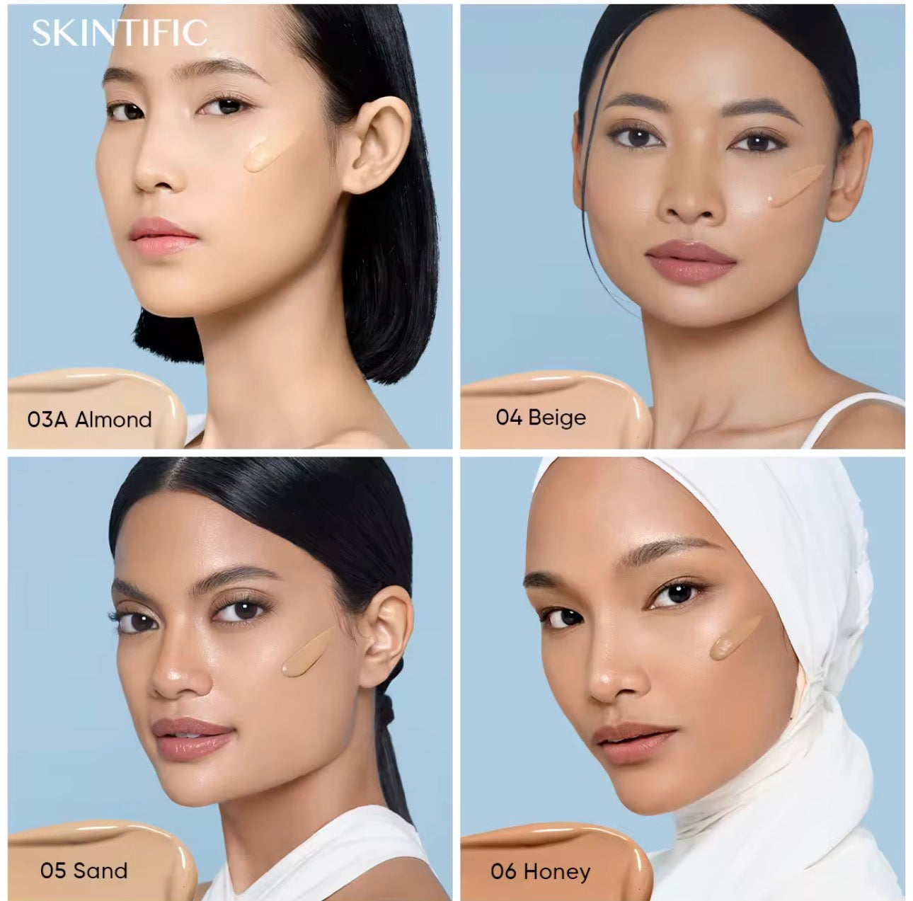 Skintific Cover All Perfect Cushion |High Coverage Poreless Flawless Foundation |24H Long-lasting SPF35 PA++++
