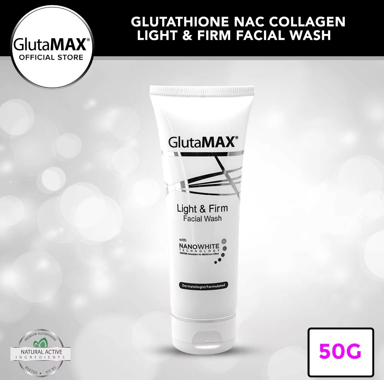 GlutaMAX Light & Firm Facial Wash | 50g