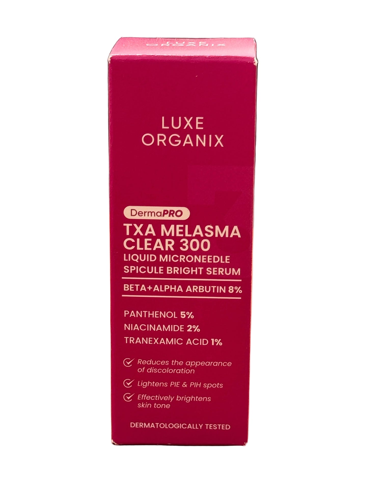 Luxe Organix DermaPRO TXA Melasma Clear 300 Liquid | Microneedle Spicule Bright Serum