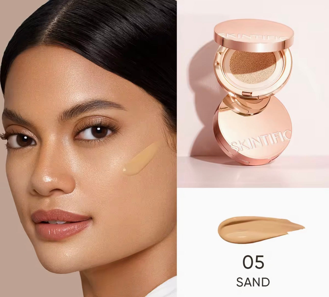 Skintific Cover All Perfect Cushion |High Coverage Poreless Flawless Foundation |24H Long-lasting SPF35 PA++++