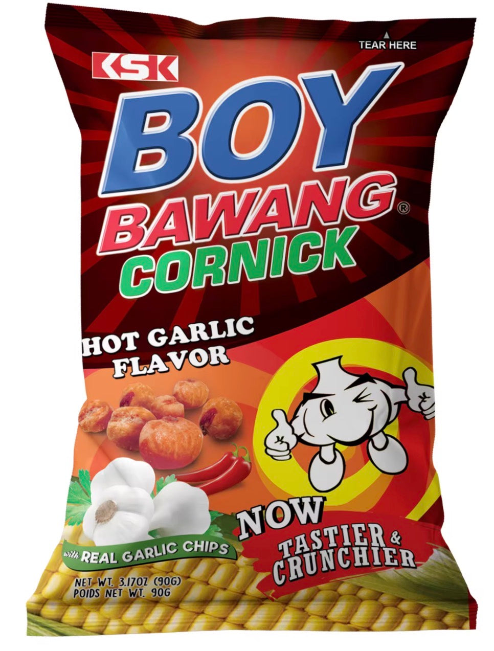 BOY BAWANG CORNICK – HOT GARLIC FLAVOR 90g