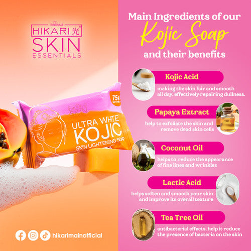 Hikari Skin Essentials Ultra White KOJIC skin Lightening Soap 75g