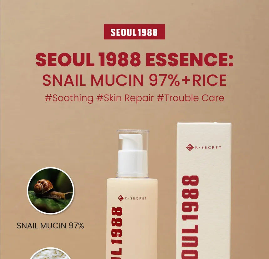 SEOUL 1988 Essence : Snail Mucin 97% + Rice KSECRET 100ml