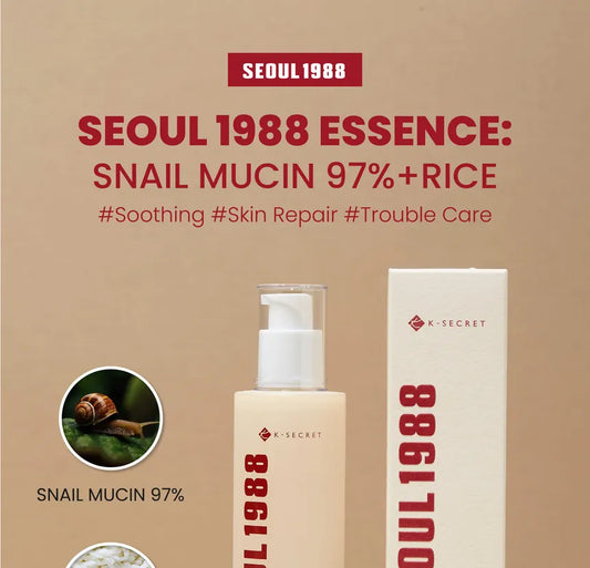 SEOUL 1988 Essence : Snail Mucin 97% + Rice KSECRET 100ml
