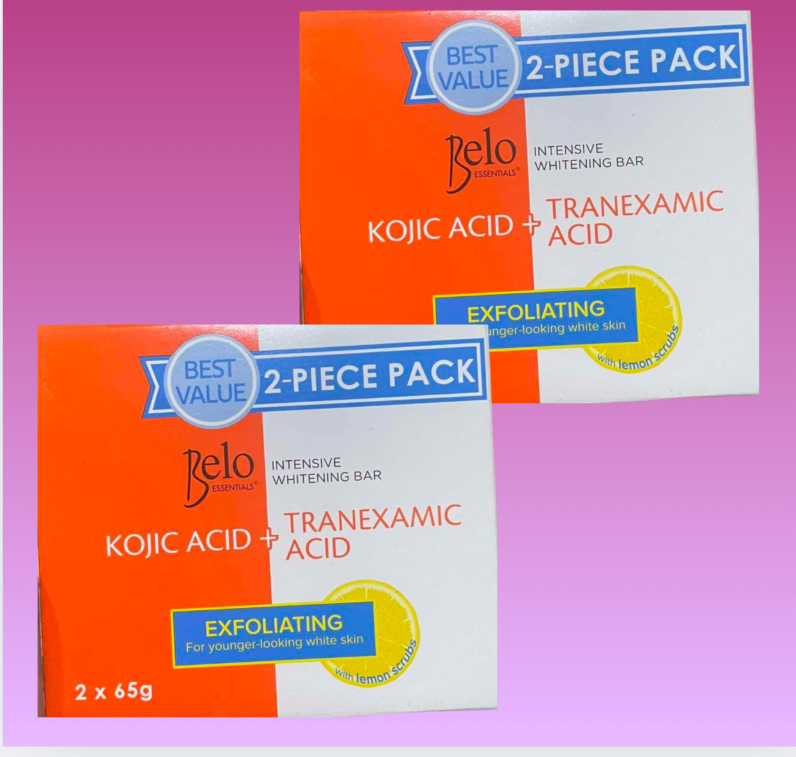 BELO Intensive Whitening Bar Kojic + Tranexamic Acid Exfoliating 65gx2