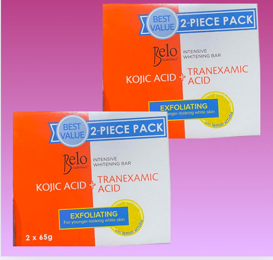 BELO Intensive Whitening Bar Kojic + Tranexamic Acid Exfoliating 65gx2