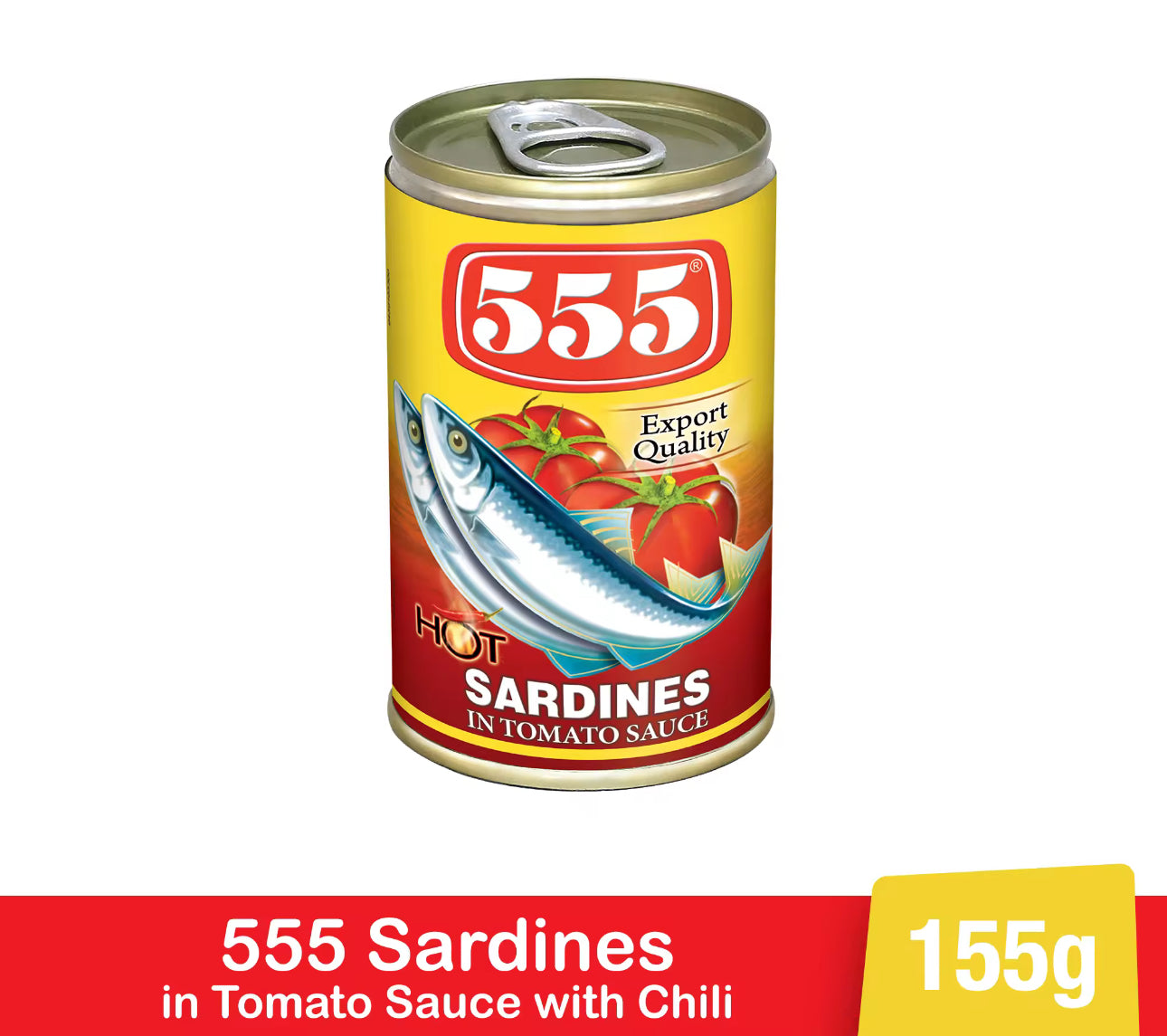 555 Sardines in Tomato Sauce Hot 155g