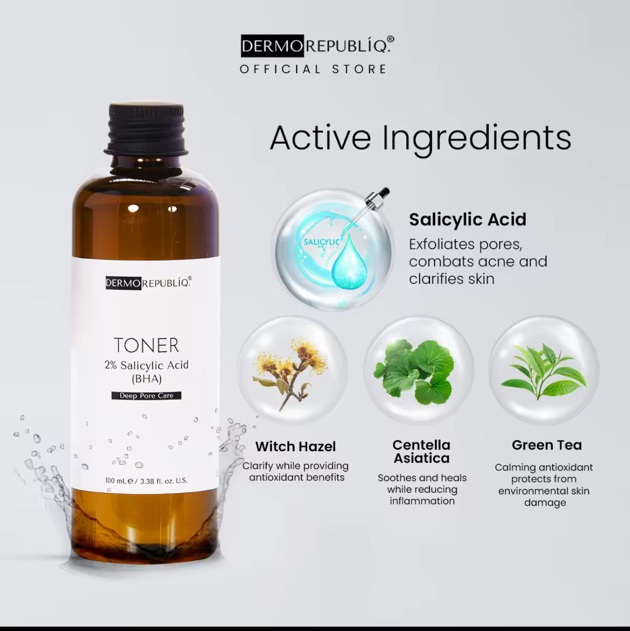 Dermorepubliq 2% Salicylic Acid (BHA) Deep Pore Care Toner - 100 mL