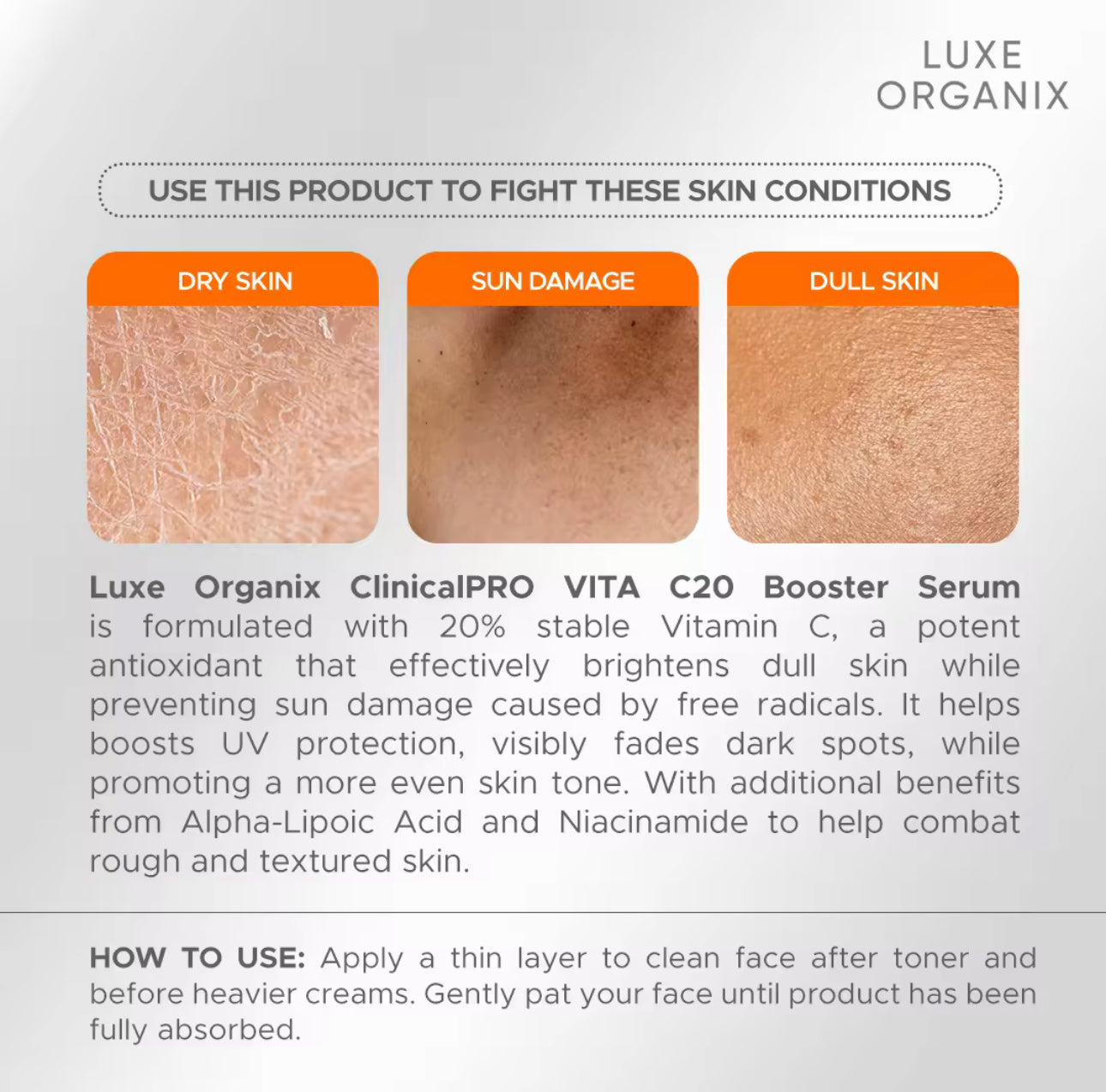 LUXE ORGANIX Clinical Pro Vita C20 Booster Serum 30ml