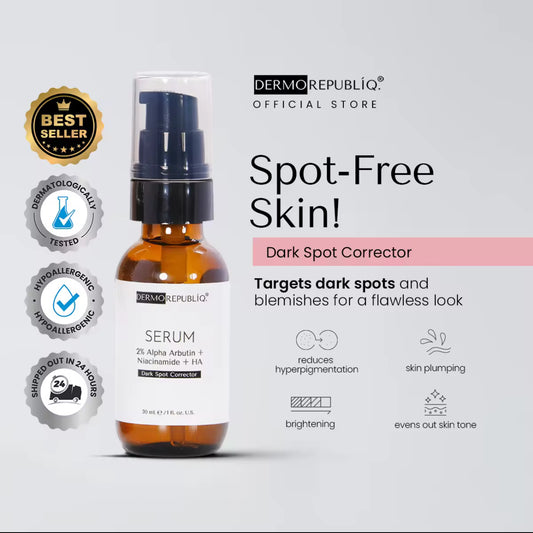 Dermorepubliq 2% Alpha Arbutin + Niacinamide + HA | Dark Spot Corrector Serum