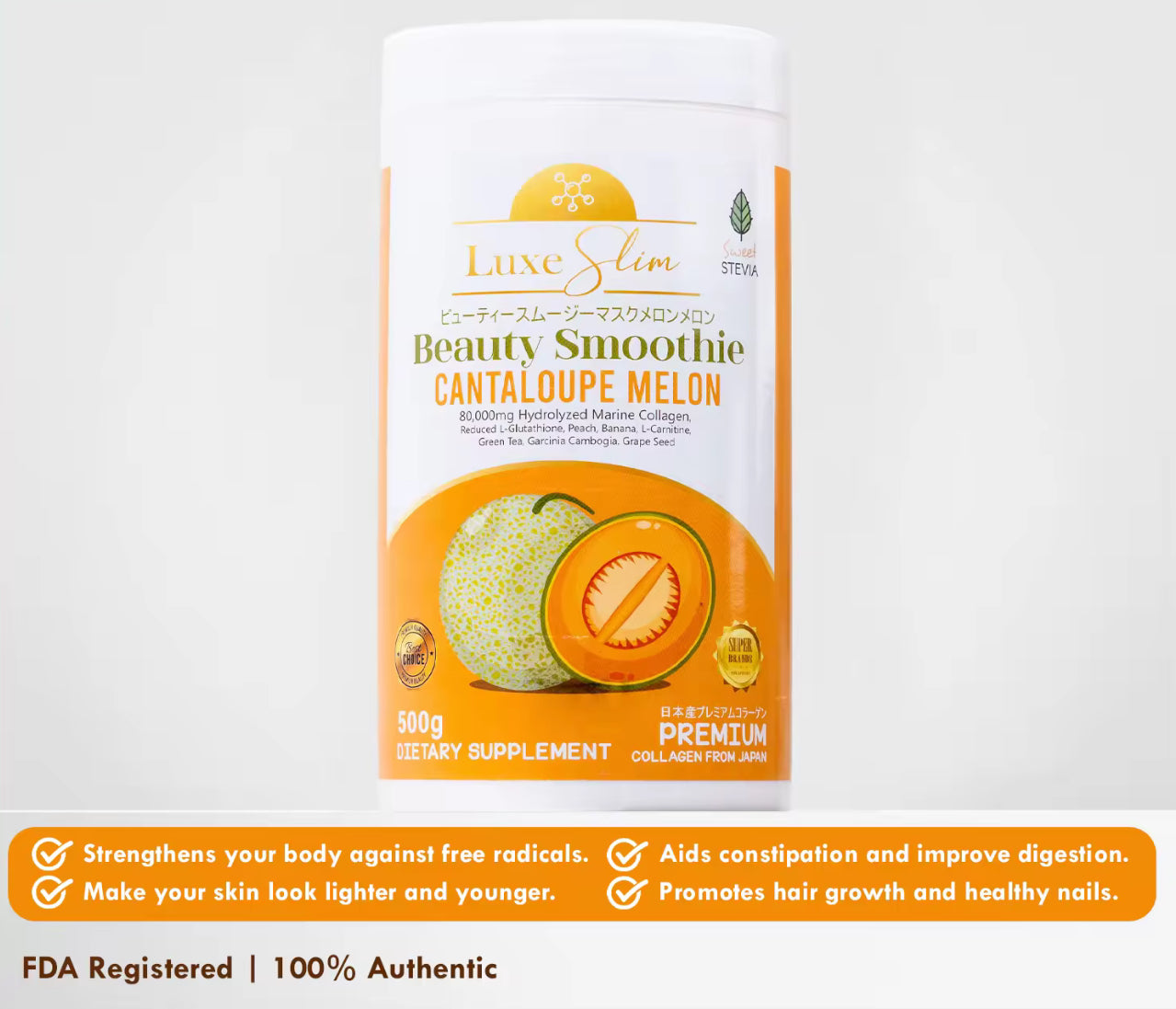 Luxe Slim Beauty Smoothie Cantaloupe Melon | 500g