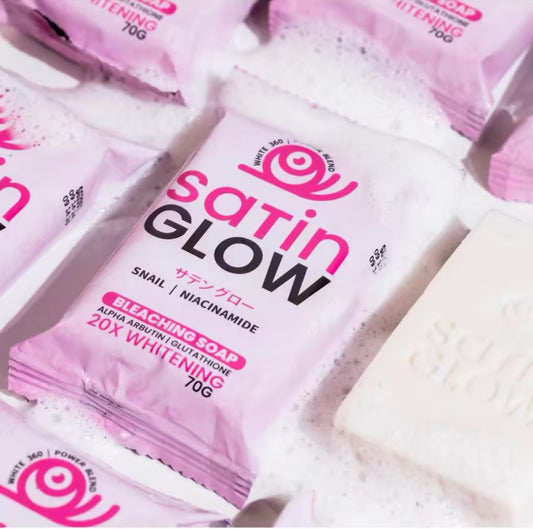 Satin Glow Whitening Bleaching soap 20X By SG Essential 70g