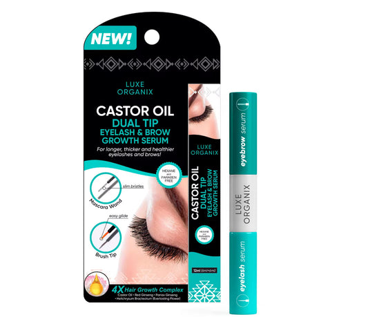 Luxe Organix Castor Oil Dual Tip Eyelash & Brow Growth Serum 12ml