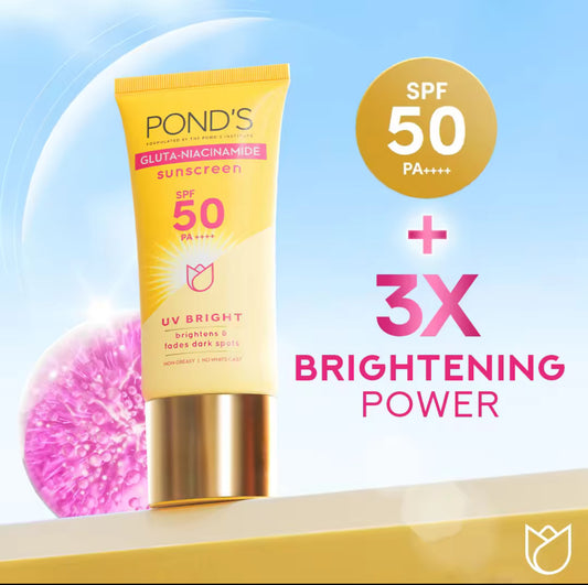 POND's UV Bright Sunscreen SPF 50 PA+++ with Gluta Niacinamide for a Spot-less Glow 50ML