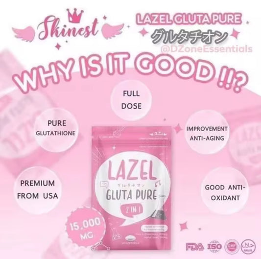 LAZEL GLUTA PURE 2n1 | 30 Softgels| Authentic 💯 from Thailand