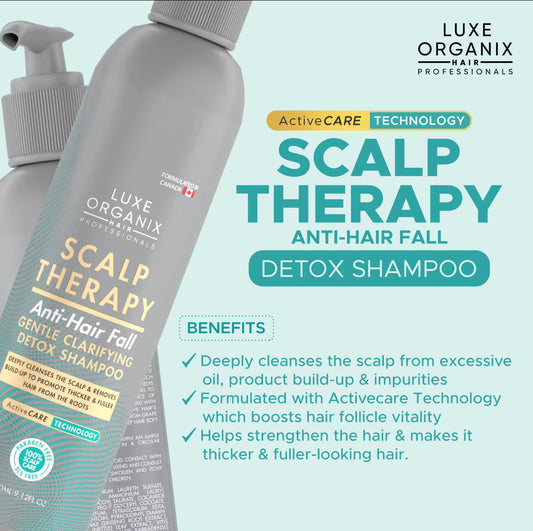 Luxe Organix Scalp Therapy Anti-Hair Fall  Gentle Clarifying Detox Shampoo 270ml