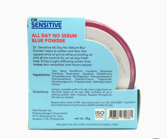 Dr. Sensitive All Day No Sebum Blur Powder 25g | Translucent