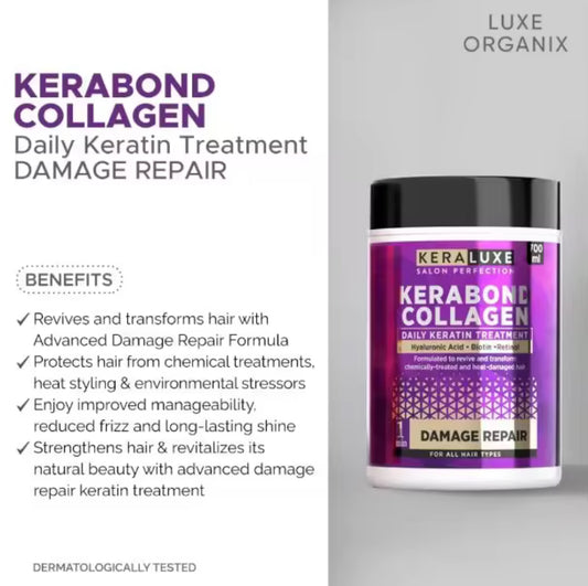 Luxe Organix KERALUXE Salon Perfection 700ml(Kerabond Collagen, Color Brilliance, Brazillian)