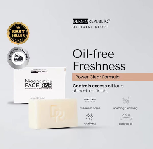 Dermorepubliq Niacinamide Clarifying Face Bar Soap - 100 G