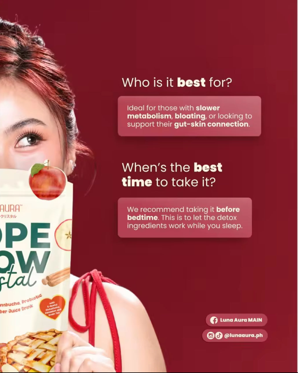 Hope Glow Crystal | Apple Cinnamon Flavor Juice Drink| LUNA AURA