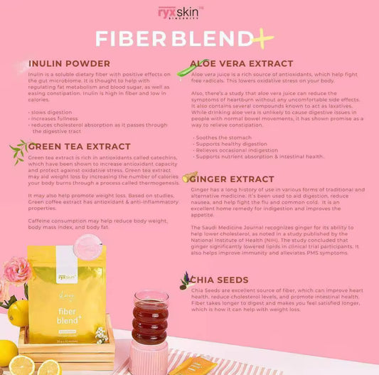 Ryx Skin Fiber Blend + Honey Lemon Powdered Drink