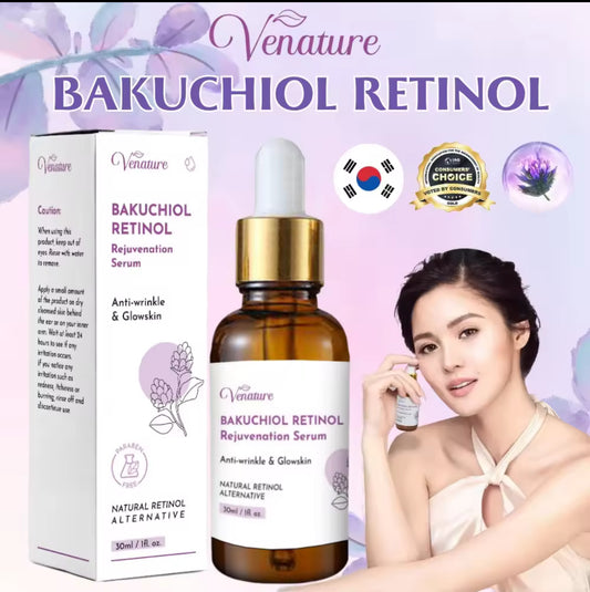 Venature Bakuchiol Retinol Serum Whitening Anti-Aging Reduce Melasma Freckles Dark Spot Remover