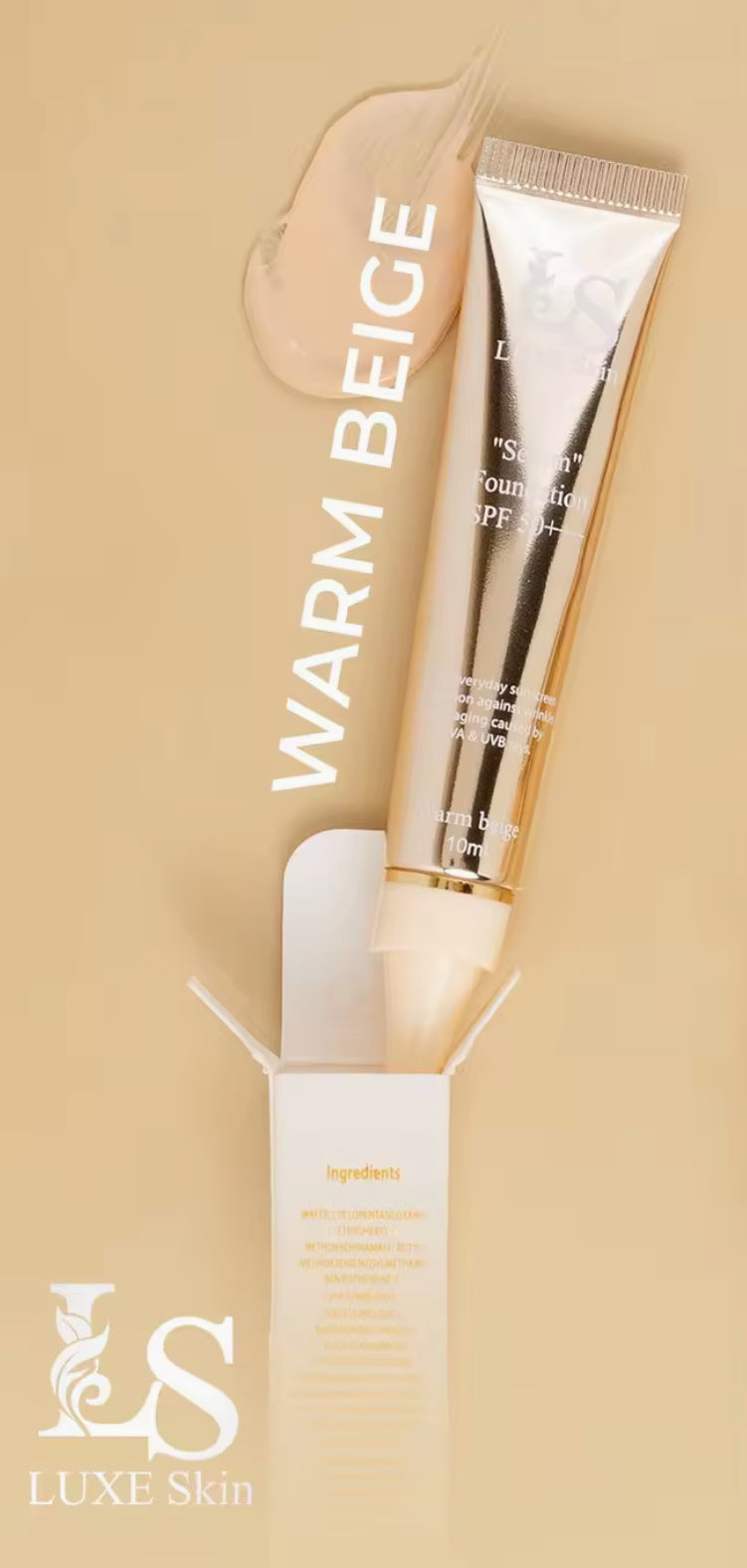 Luxe Skin Travel Size Serum Foundation | Warm Beige
