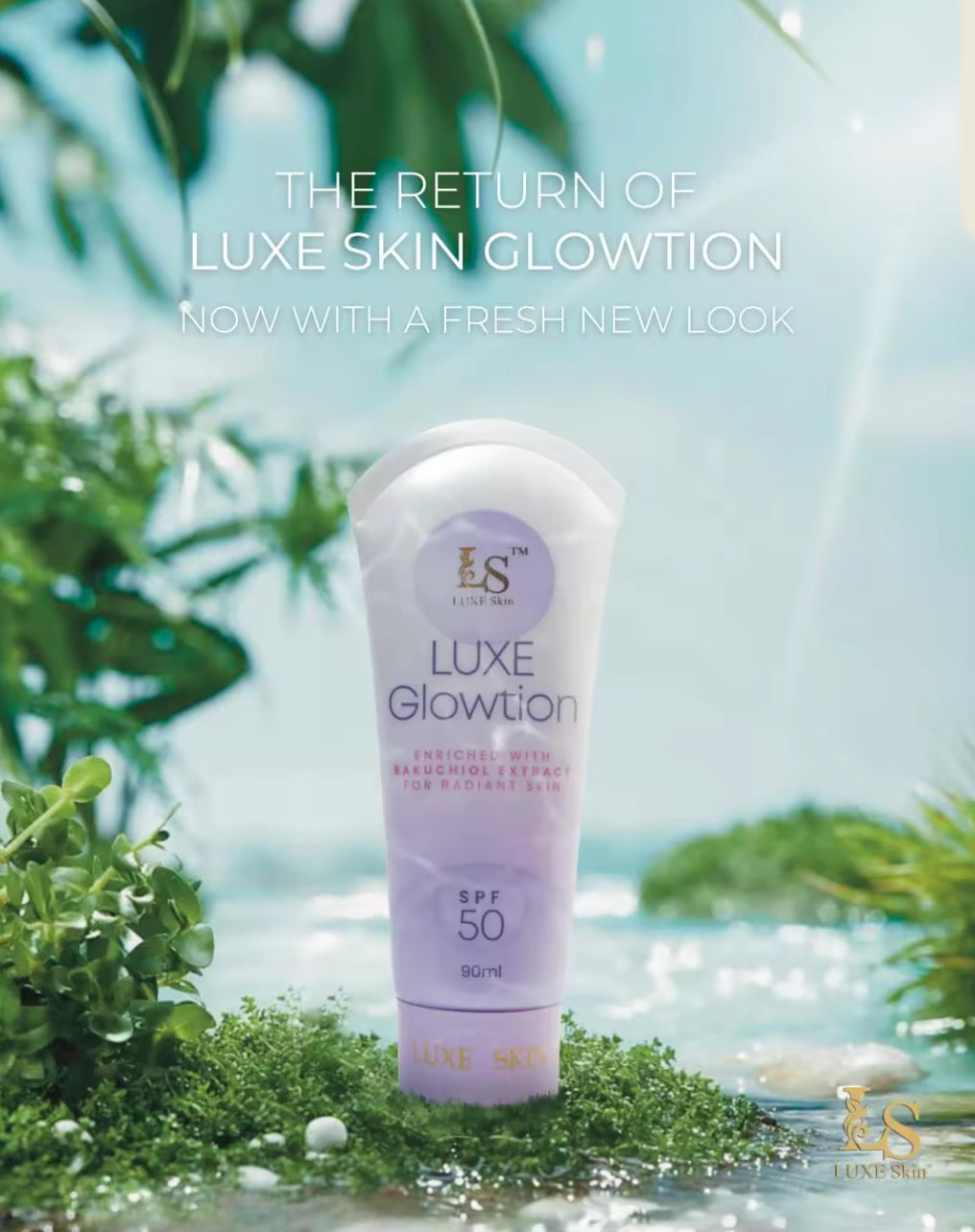Luxe Skin Glowtion WHITENING LOTION with Bakuchiol Extract for radiant skin 90ml