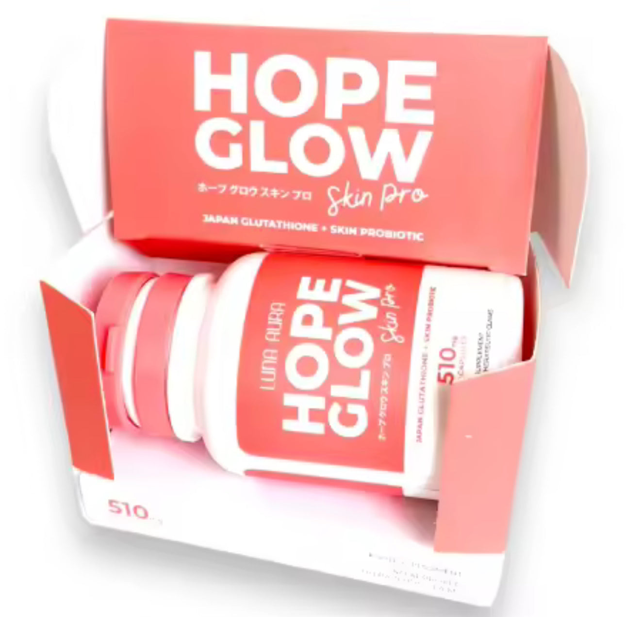 HOPE GLOW SKIN PRO (LUNA AURA): Whitening Capsules with Japan Glutathione & Skin Probiotic