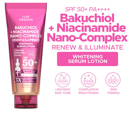 LUXE ORGANIX Luxe Organix Bakuchiol + Niacinamide Nano-Complex Serum Lotion SPF 50 200ml