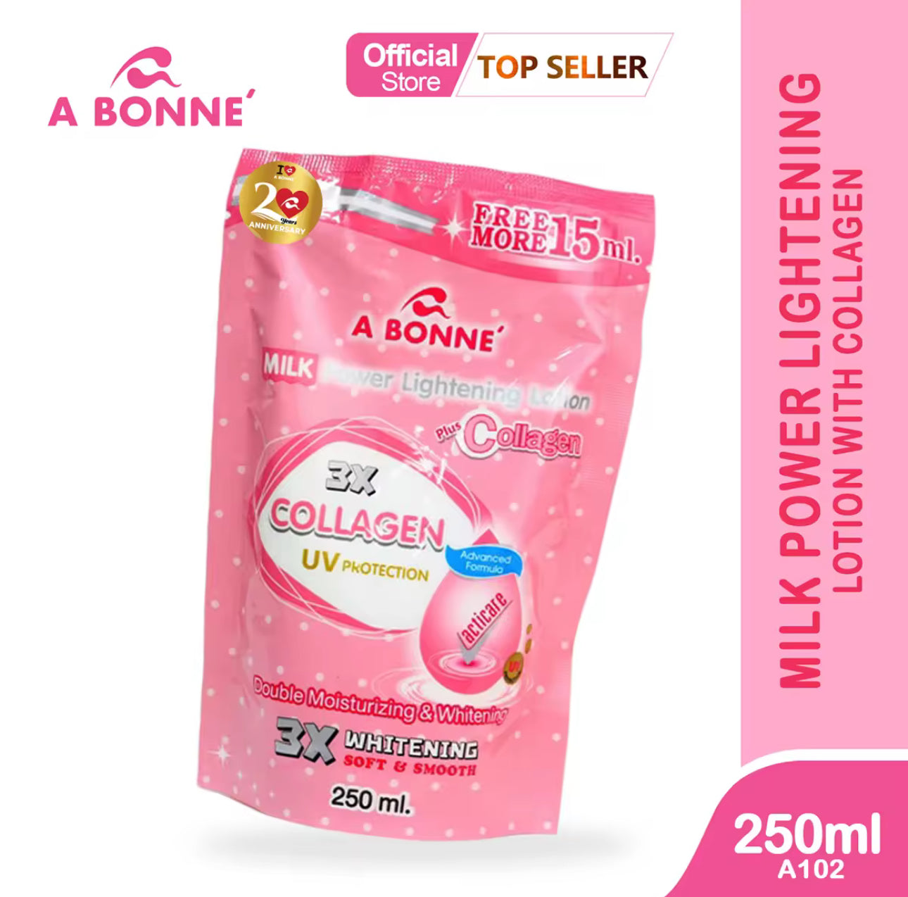 A Bonne Milk Lightening Lotion with Collagen Refill 250ml