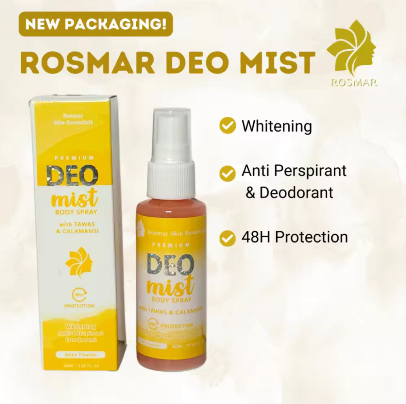 ROSMAR KAGAYAKU DEO MIST SPRAY|  60ML