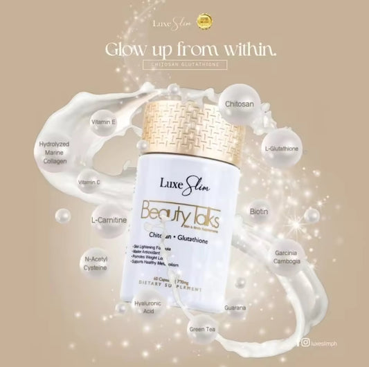 Luxe Slim Beauty Talks 60 Capsules| Chitosan+Glutathione