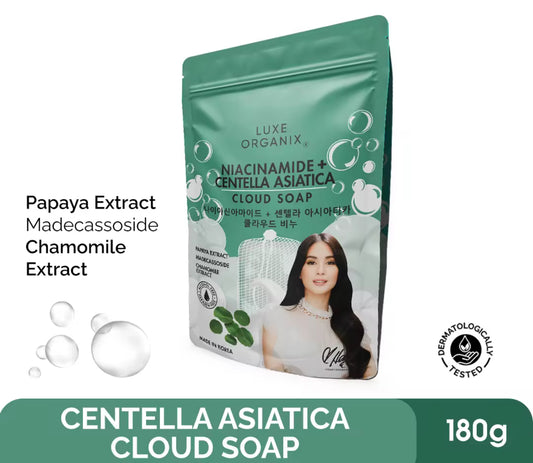 LUXE ORGANIX Niacinamide + Centella Asiatica Cloud Soap 180g
