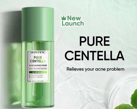 SKINTIFIC Pure Centella Acne Calming Toner | 80ml | Controls Oil Skin care toner hydrating & serum