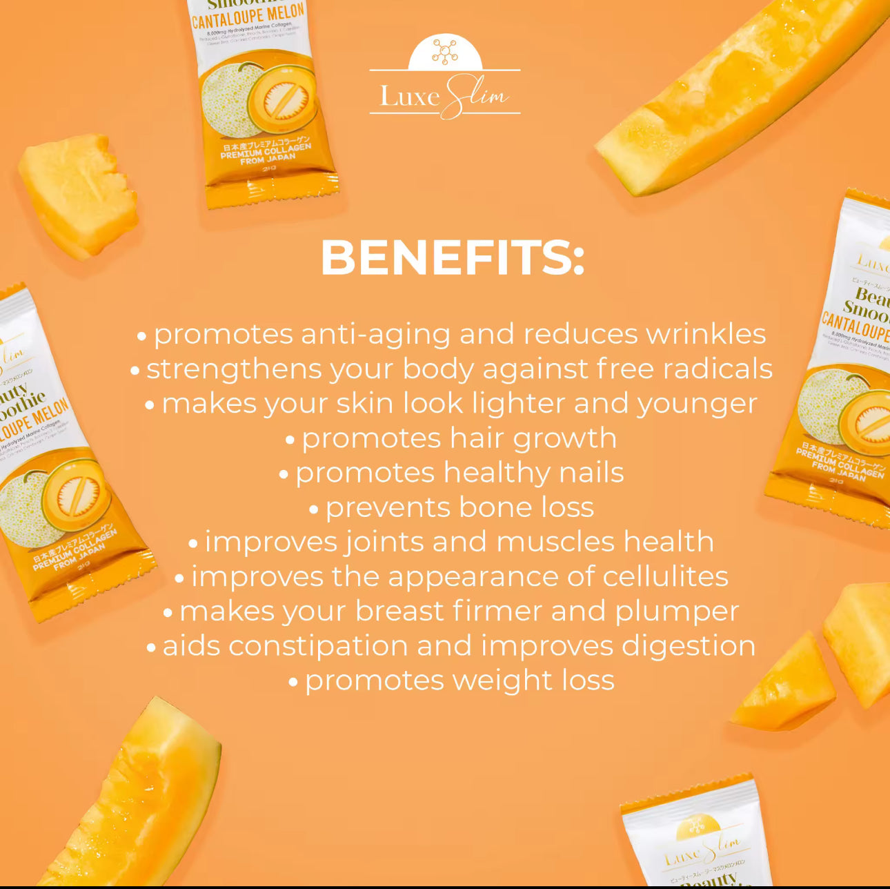 Luxe Slim Cantaloupe Melon