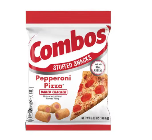Combos Stuffed Snacks Pepperoni Pizza Flavour