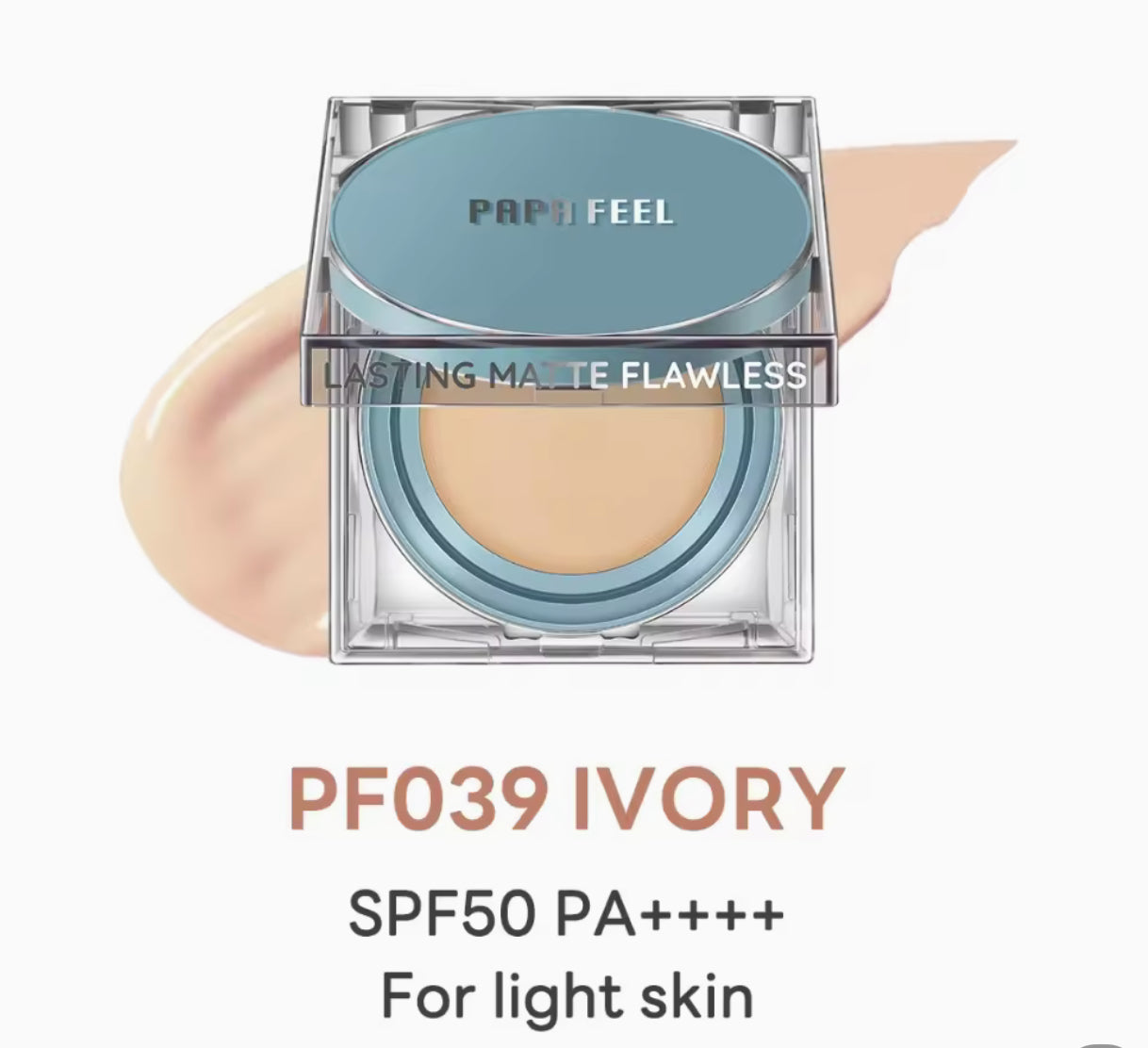 PAPA FEEL Face Oil Control BB Cushion 24h Long Lasting | Invisible Pore | Waterproof | SPF50 PA++++