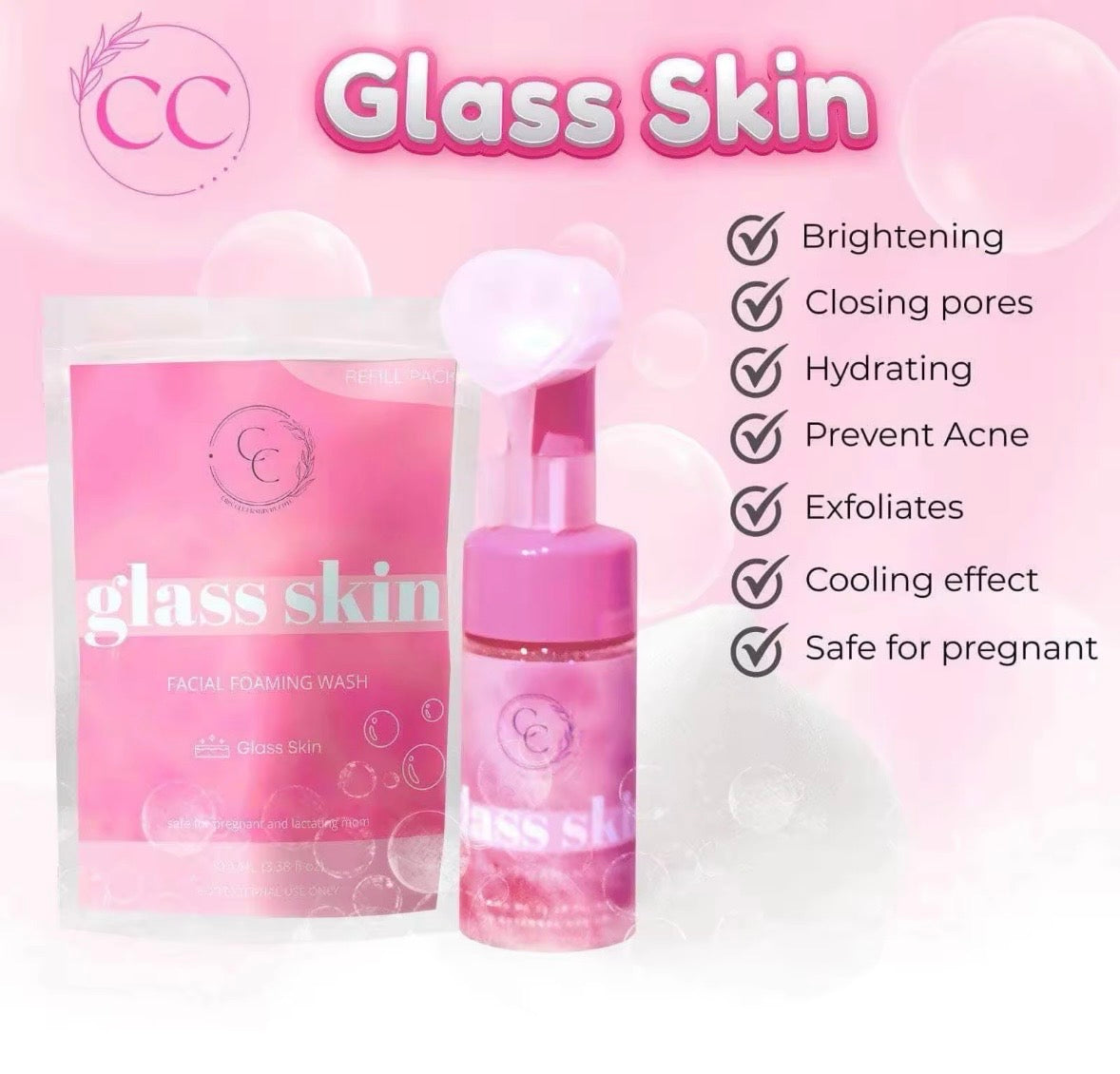 CC Glass foaming wash