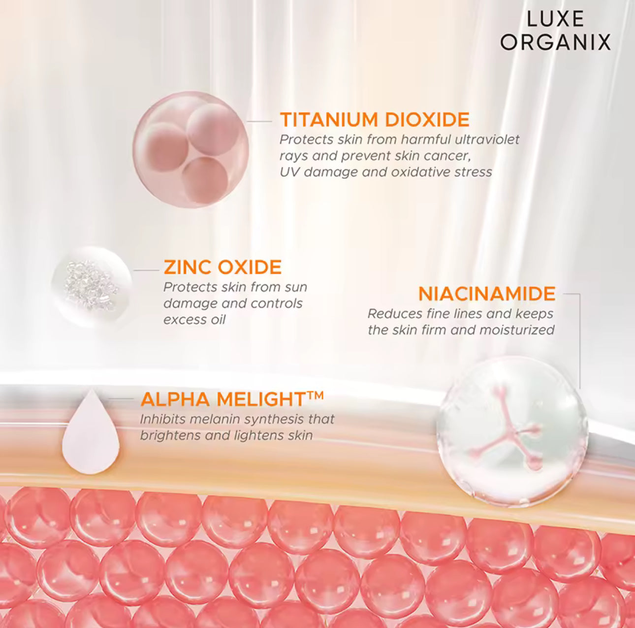 Luxe Organix 5in1 UV Pro Whitening Serum Sunscreen SPF 50 PA+++ 40mL