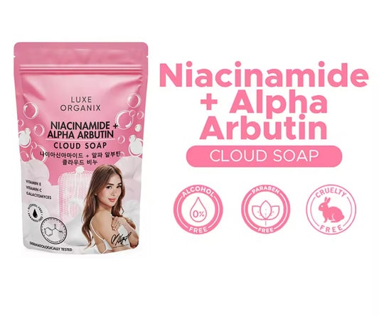 Luxe Organix Niacinamide + Alpha Arbutin Brightening Cloud Soap 180g